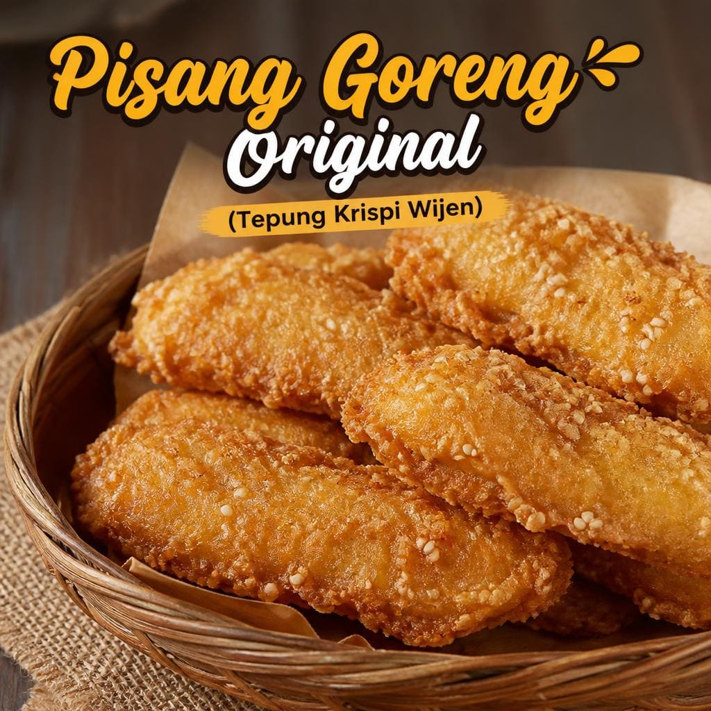 Pisang Goreng Original Es Teler 77 dengan tepung krispi wijen